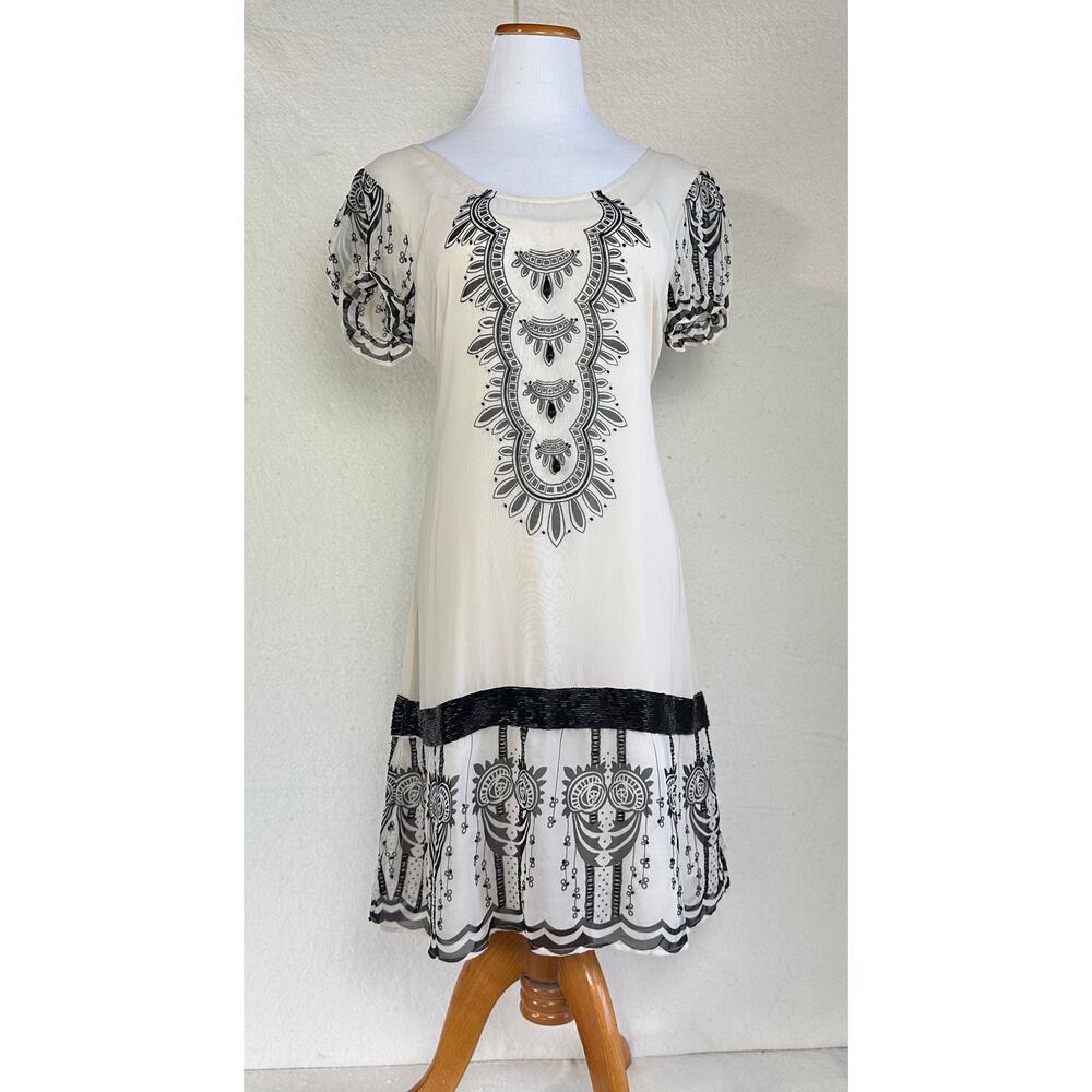 Kimchi Blue Urban Outfitters Boho Beaded Short Sleeve SZ L New With Tags